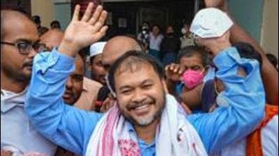 Raijor Dal chief Akhil Gogoi has said that his party has started talks with Congress to discuss the coming by-polls in Assam. (PTI PHOTO.) Raijor Dal chief Akhil Gogoi has said that his party has started talks with Congress to discuss the coming by-polls in Assam. (PTI PHOTO.)