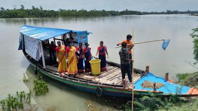 More than 800 women in the Sunderbans have taken part in the plastic collection process and many are involved in spreading awareness about pollution. (Photo sourced from NGO involved in the project) More than 800 women in the Sunderbans have taken part in the plastic collection process and many are involved in spreading awareness about pollution. (Photo sourced from NGO involved in the project)