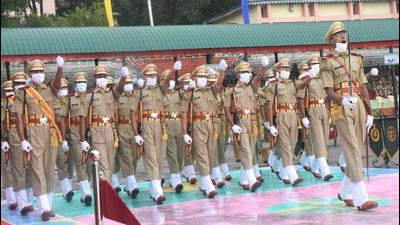 Uttarakhand chief minister Pushkar Singh Dhami participated in the passing out parade and took the salute. SS Deswal, DG ITBP along with senior officers of the Force welcomed Dhami on the occasion. (HT PHOTO.) Uttarakhand chief minister Pushkar Singh Dhami participated in the passing out parade and took the salute. SS Deswal, DG ITBP along with senior officers of the Force welcomed Dhami on the occasion. (HT PHOTO.)