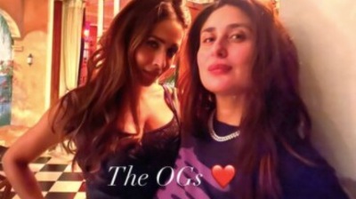 Kareena Kapoor and Malaika Arora give album cover vibes in their new picture together. Kareena Kapoor and Malaika Arora give album cover vibes in their new picture together.