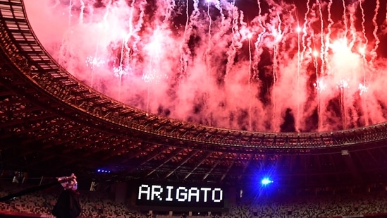 Tokyo 2020 Olympics - The Tokyo 2020 Olympics Closing Ceremony - Olympic Stadium, Tokyo, Japan - August 8, 2021. General view inside the stadium during the closing ceremony REUTERS/Toby Melville(REUTERS)
