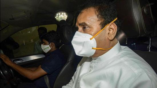 Former Maharashtra home minister Anil Deshmukh leaves the DRDO office after he was interrogated for hours by officers of the Central Bureau of Investigation, in Mumbai. (PTI FILE) Former Maharashtra home minister Anil Deshmukh leaves the DRDO office after he was interrogated for hours by officers of the Central Bureau of Investigation, in Mumbai. (PTI FILE)