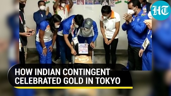 Watch: How Indian athletes partied, cut cake, praised 'golden boy' Neeraj Chopra