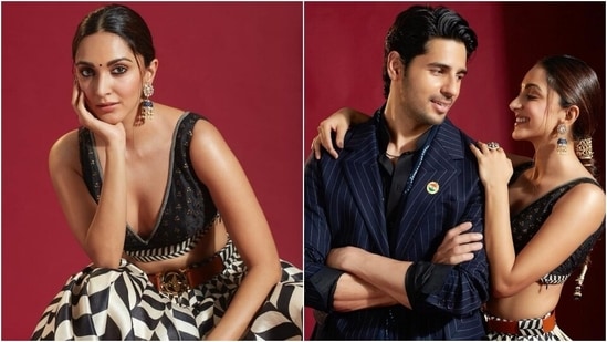 Kiara Advani in <span class='webrupee'>₹</span>79k bralette and skirt set promotes Shershaah with Sidharth Malhotra(Instagram/@kiaraaliadvani) Kiara Advani in <span class='webrupee'>₹</span>79k bralette and skirt set promotes Shershaah with Sidharth Malhotra(Instagram/@kiaraaliadvani)