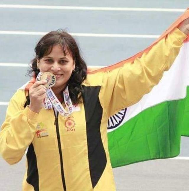 Neelu Mishra after a medal haul (Sourced) Neelu Mishra after a medal haul (Sourced)