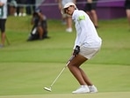 Aditi Ashok of India in action.