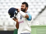 India's Cheteshwar Pujara during nets practice prior to the first Test Match between England and India at Trent Bridge cricket ground in Nottingham, England, Monday, Aug. 2, 2021. (AP Photo/Rui Vieira)(AP) India's Cheteshwar Pujara during nets practice prior to the first Test Match between England and India at Trent Bridge cricket ground in Nottingham, England, Monday, Aug. 2, 2021. (AP Photo/Rui Vieira)(AP)
