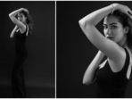 Mira Rajput posed in a black dress. Mira Rajput posed in a black dress.