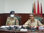Punjab DGP Dinkar Gupta did not name any terror group in Monday's press conference, but said that the police are aware of who is doing what.(HT Photo)