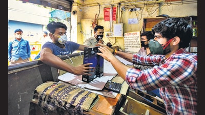 The Delhi government also defended its decision to allow the home delivery of liquor, citing a Supreme Court judgment of May 8, 2020 allowing states to consider non-direct sale including online sale/home delivery of liquor. (Amal KS/HT PHOTO)