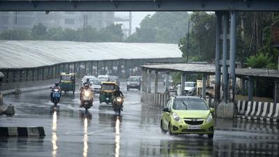 Gurugram received around 40mm rainfall on the weekend. (Parveen Kumar)