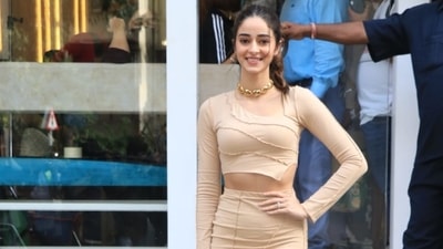 Ananya Panday posing for the paparazzi. Ananya Panday posing for the paparazzi.