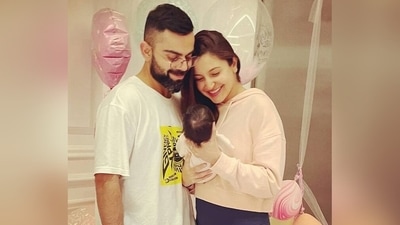 Virat Kohli and Anushka Sharma with their daughter Vamika. Virat Kohli and Anushka Sharma with their daughter Vamika.