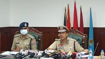 Punjab DGP Dinkar Gupta did not name any terror group in Monday's press conference, but said that the police are aware of who is doing what. (HT Photo)