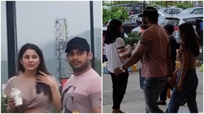 Shehnaaz Gill with Sidharth Shukla in Lonavala. Shehnaaz Gill with Sidharth Shukla in Lonavala.