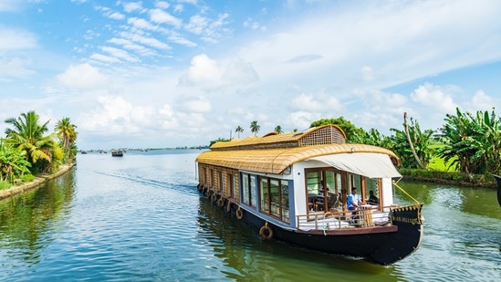 Alleppey, Kerela: This place is also known as the Venice of the East for its breathtaking view. You can opt for a simple wedding with just a handful of guests on a houseboat cruise along the rustic Kerala backwaters.(Unsplash)