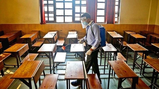 “Proper sanitisation of school premises including frequent sanitisation of common areas like washrooms etc shall be ensured by the head of school concerned,” the circular said.(File Photo)