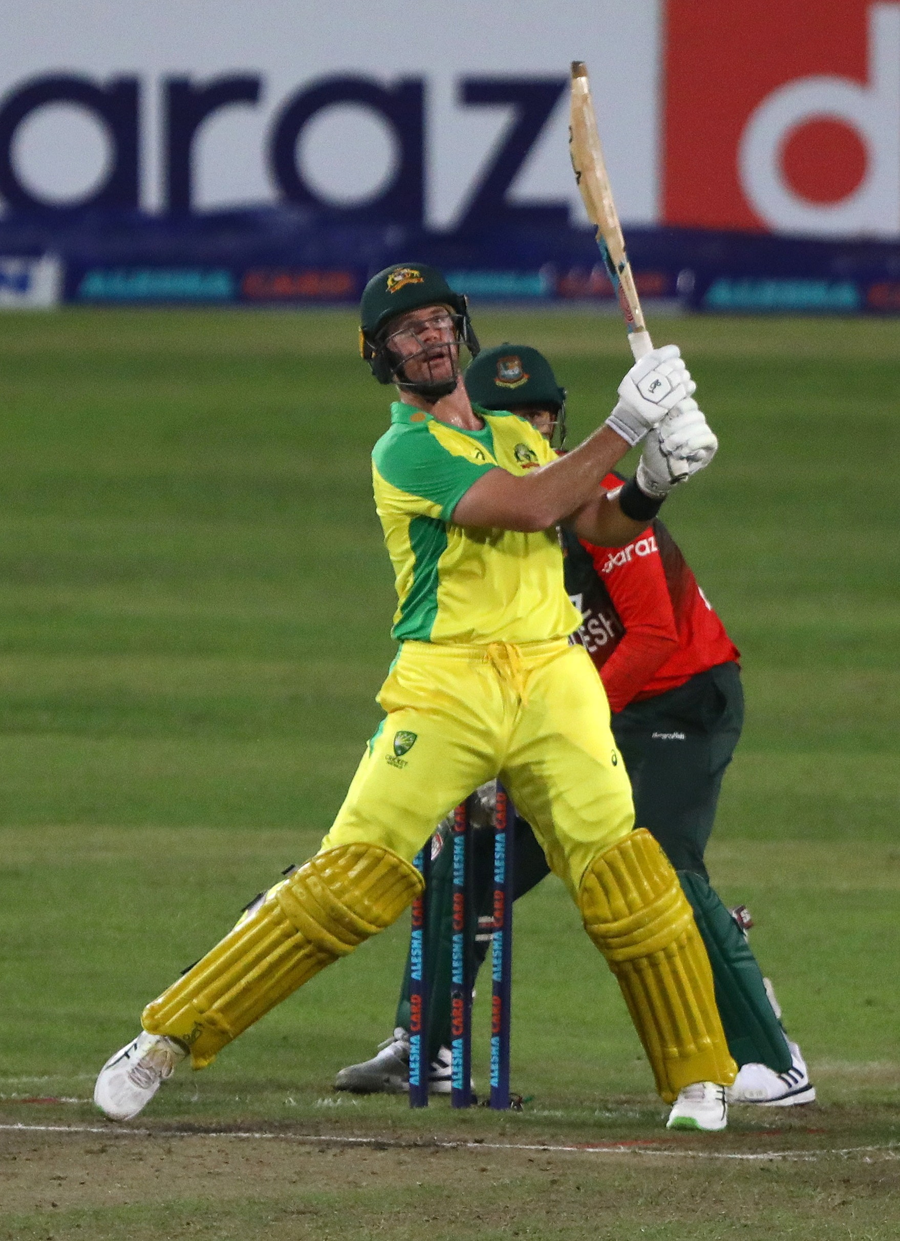 Australia's Dan Christian hits a six. (REUTERS)