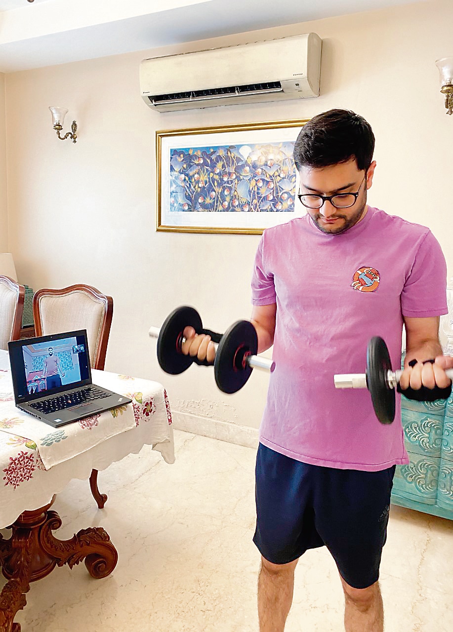 South Delhi-based Ritik Wadhwa has enrolled in a virtual fitness class with a personal trainer. South Delhi-based Ritik Wadhwa has enrolled in a virtual fitness class with a personal trainer.
