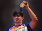 Neeraj Chopra with his Olympic Gold Medal