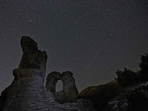 A Perseids meteor streaking across the night sky over the remains of St. Ilia Roman basilica near the town of Pirdop in Bulgaria.(AFP File Photo) A Perseids meteor streaking across the night sky over the remains of St. Ilia Roman basilica near the town of Pirdop in Bulgaria.(AFP File Photo)