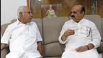 Karnataka chief minister Basavaraj Bommai meets former CM B Yediyurappa ahead of his visit to the flood-affected areas of Uttara Kannada, in Bengaluru on August 5. (ANI) Karnataka chief minister Basavaraj Bommai meets former CM B Yediyurappa ahead of his visit to the flood-affected areas of Uttara Kannada, in Bengaluru on August 5. (ANI)