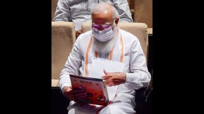 Prime Minister Narendra Modi at the BJP Parliamentary Party meeting, during the Monsoon Session of Parliament, in New Delhi on Tuesday. (PTI) Prime Minister Narendra Modi at the BJP Parliamentary Party meeting, during the Monsoon Session of Parliament, in New Delhi on Tuesday. (PTI)