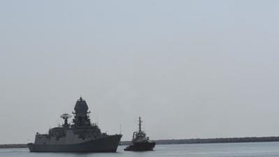 The UAE fielded a guided missile corvette and a Panther helicopter for the exercise with INS Kochi. The two sides carried out tactical manoeuvres, search and rescue operations, and an electronic warfare drill to enhance interoperability. (Courtesy: Indian embassy in Saudi Arabia) The UAE fielded a guided missile corvette and a Panther helicopter for the exercise with INS Kochi. The two sides carried out tactical manoeuvres, search and rescue operations, and an electronic warfare drill to enhance interoperability. (Courtesy: Indian embassy in Saudi Arabia)