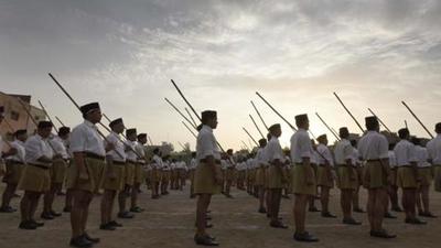 Volunteers of Rashtriya Swayamsevak Sangh. (Representational image/HT Archive) Volunteers of Rashtriya Swayamsevak Sangh. (Representational image/HT Archive)