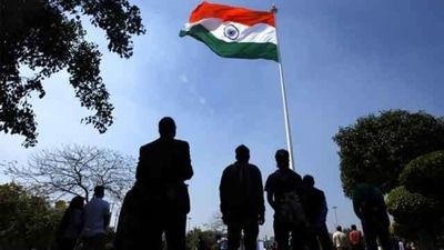 The flag - 24 feet x 36 feet - was installed at the hilltop fort after permission from the Archaeological Survey of India. (File photo) (Ajay Aggarwal/HT) The flag - 24 feet x 36 feet - was installed at the hilltop fort after permission from the Archaeological Survey of India. (File photo) (Ajay Aggarwal/HT)