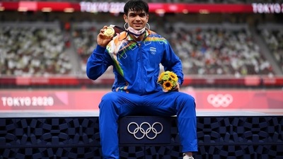 AFI to stage javelin throwing competition every year on Aug 7 to honour Tokyo Olympics gold medallist Neeraj Chopra (HT_PRINT) AFI to stage javelin throwing competition every year on Aug 7 to honour Tokyo Olympics gold medallist Neeraj Chopra (HT_PRINT)