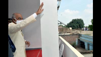President Ram Nath Kovind visited his ancestral home in Kanpur in June. It is now donated for public use and converted into a community centre (Milan Kendra) (ANI Photo)
