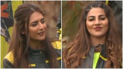 Divyanka Tripathi and Nikki Tamboli in Khatron Ke Khiladi 11. Divyanka Tripathi and Nikki Tamboli in Khatron Ke Khiladi 11.