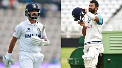 Photos of Ajinkya Rahane (L) and Cheteshwar Pujara (R) (HT Collage)