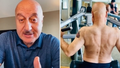 Anupam Kher posted a workout video on Instagram. Anupam Kher posted a workout video on Instagram.