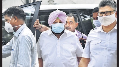 Punjab chief minister Capt Amarinder Singh, who was given the 18-point agenda by the party high command for implementation, was meeting Congress chief Sonia Gandhi for the first time since his trenchant critic Navjot Singh Sidhu’s appointment as the state unit president a little over a fortnight ago. (PTI) Punjab chief minister Capt Amarinder Singh, who was given the 18-point agenda by the party high command for implementation, was meeting Congress chief Sonia Gandhi for the first time since his trenchant critic Navjot Singh Sidhu’s appointment as the state unit president a little over a fortnight ago. (PTI)