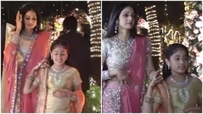 Janhvi Kapoor with Sridevi in a throwback video. Janhvi Kapoor with Sridevi in a throwback video.