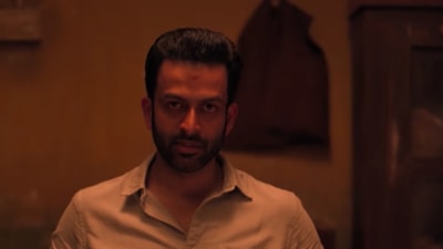 Kuruthi movie review: Prithviraj Sukumaran plays a man filled with rage and hate. Kuruthi movie review: Prithviraj Sukumaran plays a man filled with rage and hate.