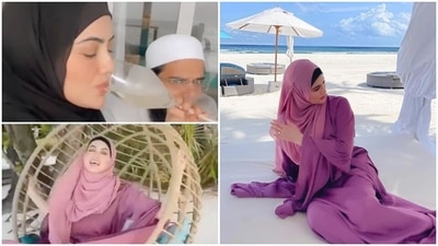 Sana Khan is in Maldives with her husband Anas Saiyad. Sana Khan is in Maldives with her husband Anas Saiyad.
