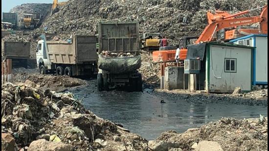 Citizens alleged damage to Aravalli forest due to leachate spill.