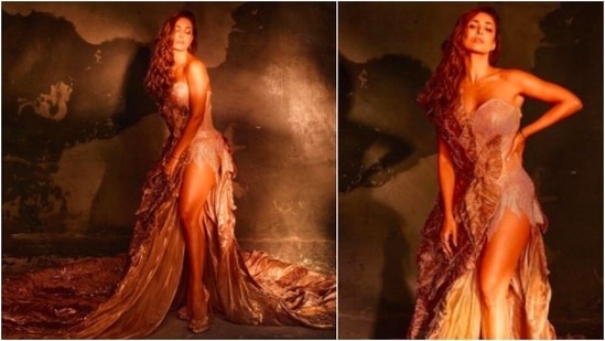 With neutral makeup and wavy red hair, Malaika looked fierce and at the same time drop-dead gorgeous.(Instagram/@malaikaaroraofficial)