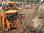 Officiers feared that the labourers could be buried around 50-80 feet below in the illegal mine in Rajasthan.