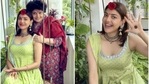 Kajal Aggarwal shared pictures from her Teej celebration. Kajal Aggarwal shared pictures from her Teej celebration.