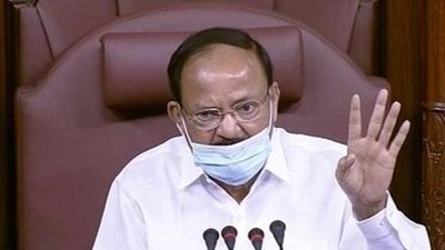 Rajya Sabha chairman M Venkaiah Naidu on Wednesday broke down as he expressed “deep anguish” over “acts of sacrilege” by some MPs Rajya Sabha chairman M Venkaiah Naidu on Wednesday broke down as he expressed “deep anguish” over “acts of sacrilege” by some MPs