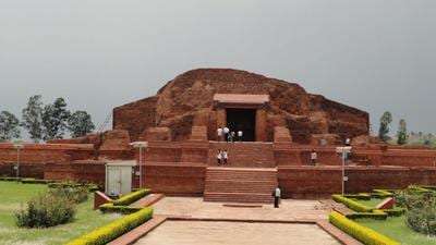 The remains of Vikramshila located near Antichak village in the Kahalgaon subdivision of Bhagalpur. (HT File)