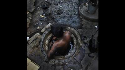 Just last week, Union social justice minister Virendra Kumar told the Rajya Sabha that 58,098 manual scavengers were identified across the country in two separate surveys in 2013 and 2018. (HT file photo) Just last week, Union social justice minister Virendra Kumar told the Rajya Sabha that 58,098 manual scavengers were identified across the country in two separate surveys in 2013 and 2018. (HT file photo)