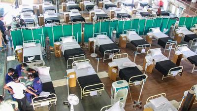 Demand for oxygen and beds soared in April and May, when Covid-19 cases peaked in Gurugram. (PTI)