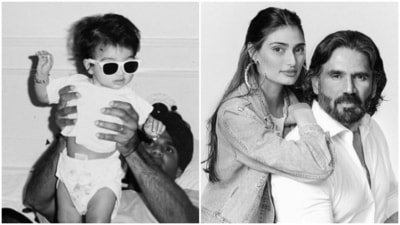 Athiya Shetty with her father Suniel Shetty.