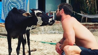 Chris Hemsworth during his trip to India in 2016.