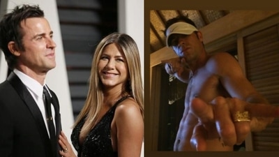 Jennifer Aniston shared pictures of Justin Theroux on his birthday. Jennifer Aniston shared pictures of Justin Theroux on his birthday.